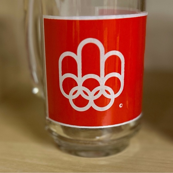 •Never Used• Two 1976 Tall Olympic Games Montreal Drinking Glasses/Beer Mugs - Picture 4 of 7